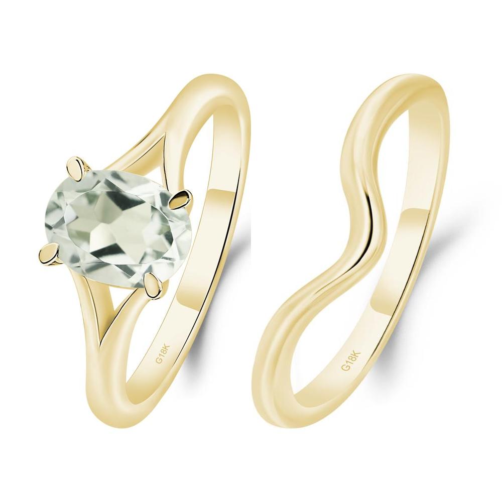 Green Amethyst Solitaire Promise Ring - LUO Jewelry #metal_xxxxx