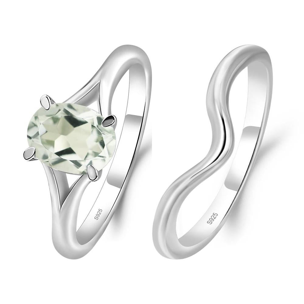 Green Amethyst Solitaire Promise Ring - LUO Jewelry #metal_xxxxx