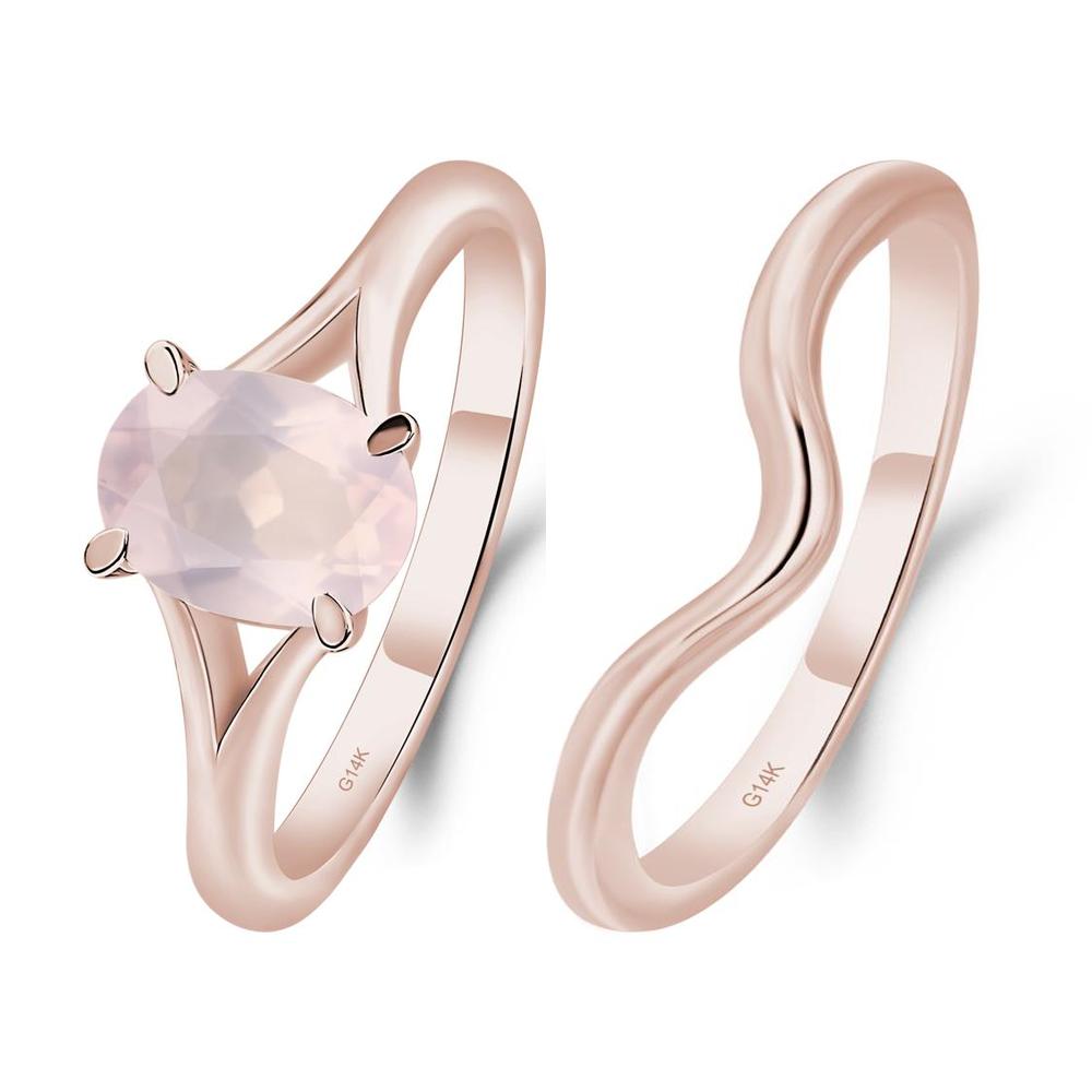 Rose Quartz Solitaire Promise Ring - LUO Jewelry #metal_xxxxx