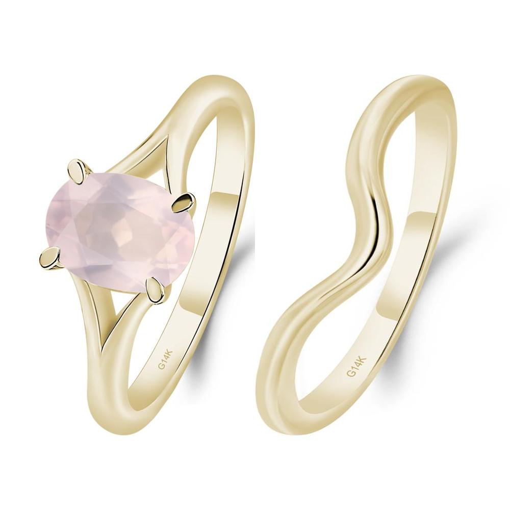 Rose Quartz Solitaire Promise Ring - LUO Jewelry #metal_xxxxx