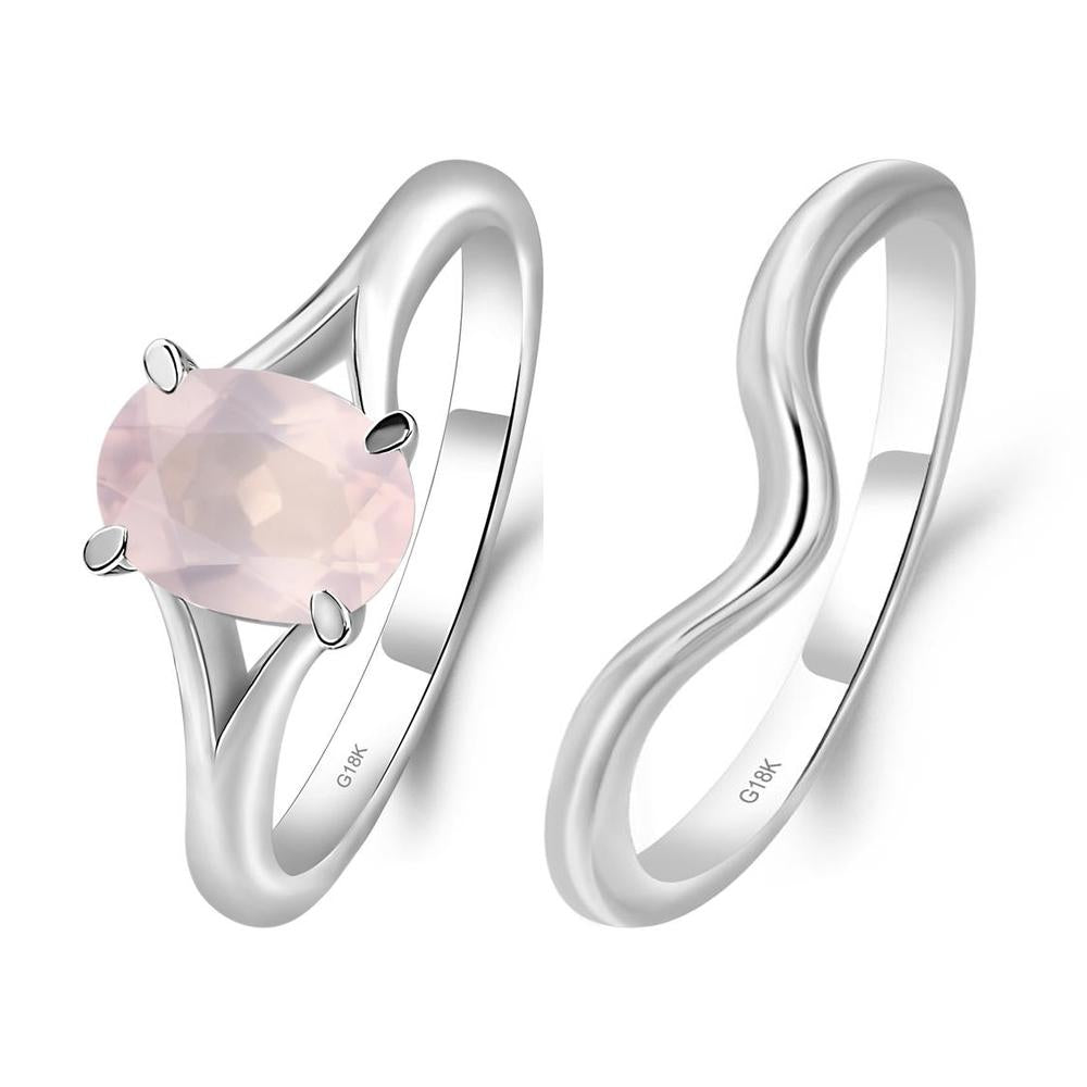 Rose Quartz Solitaire Promise Ring - LUO Jewelry #metal_xxxxx