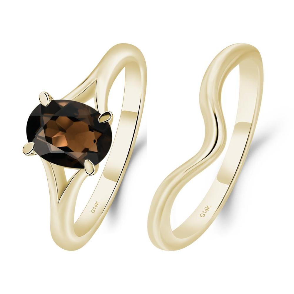 Smoky Quartz Solitaire Promise Ring - LUO Jewelry #metal_xxxxx