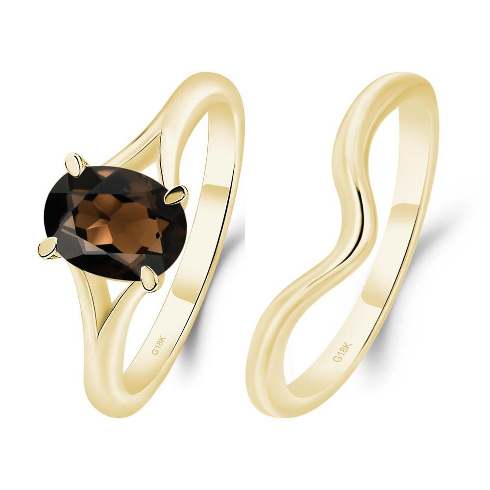 Smoky Quartz Solitaire Promise Ring - LUO Jewelry #metal_xxxxx