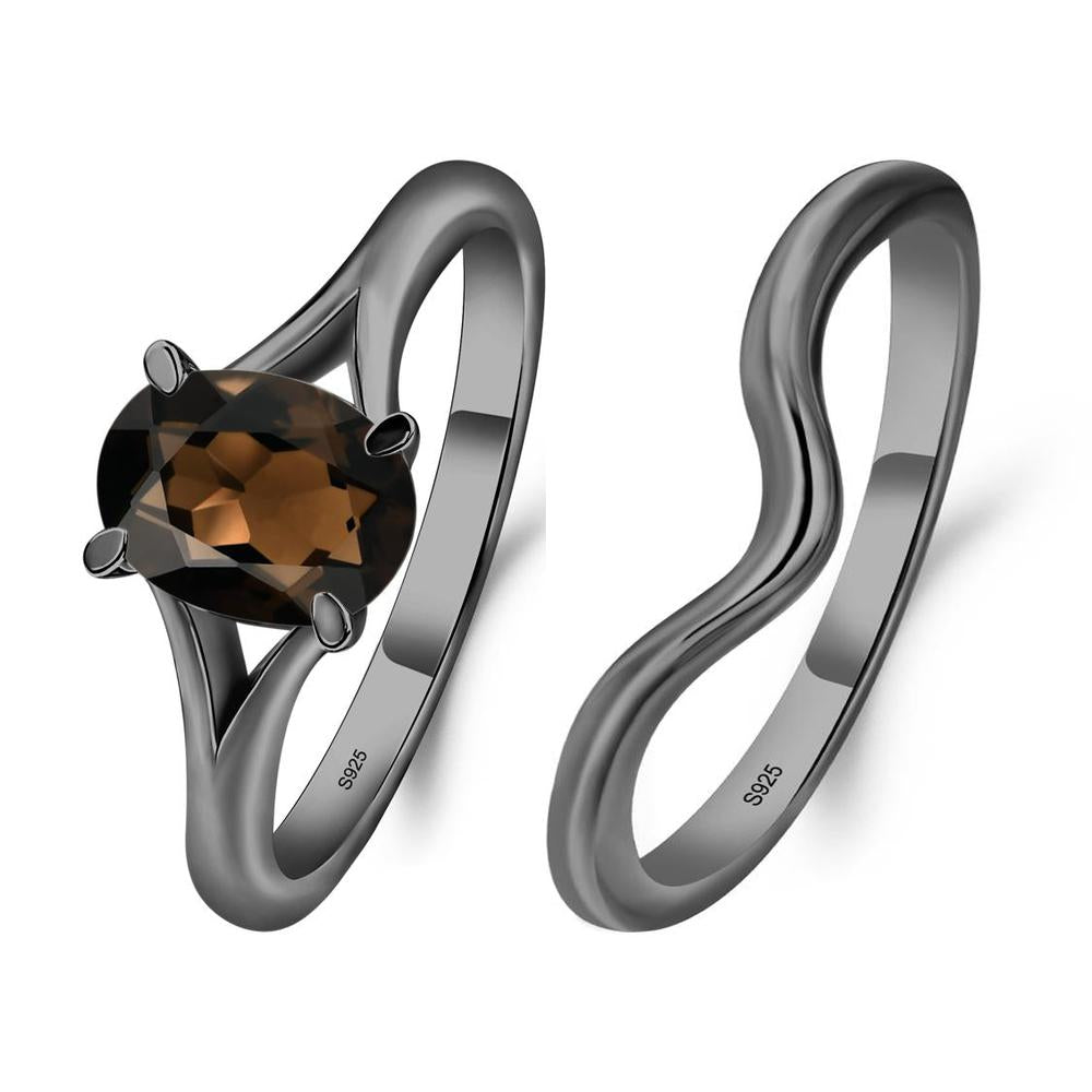 Smoky Quartz Solitaire Promise Ring - LUO Jewelry #metal_xxxxx