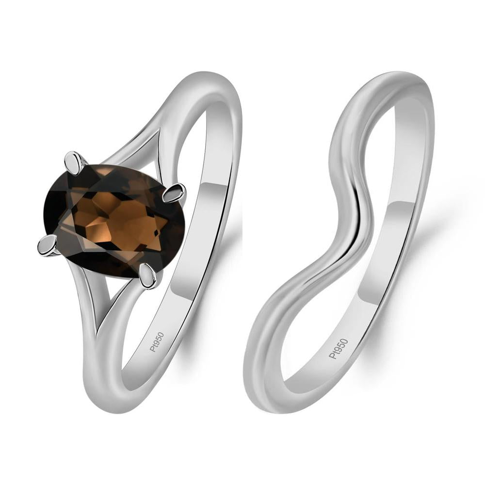 Smoky Quartz Solitaire Promise Ring - LUO Jewelry #metal_xxxxx