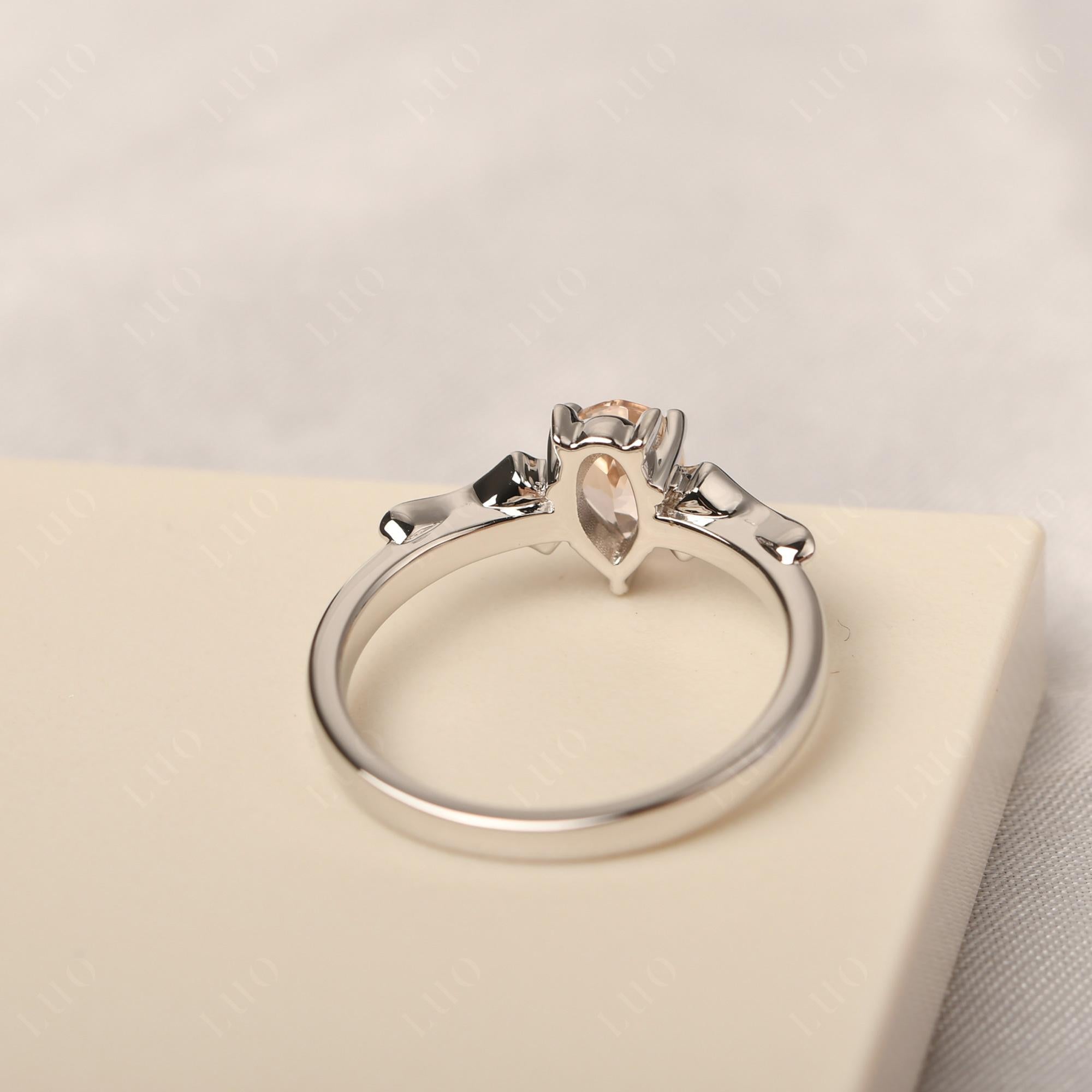 Morganite Bat Engagement Ring - LUO Jewelry 