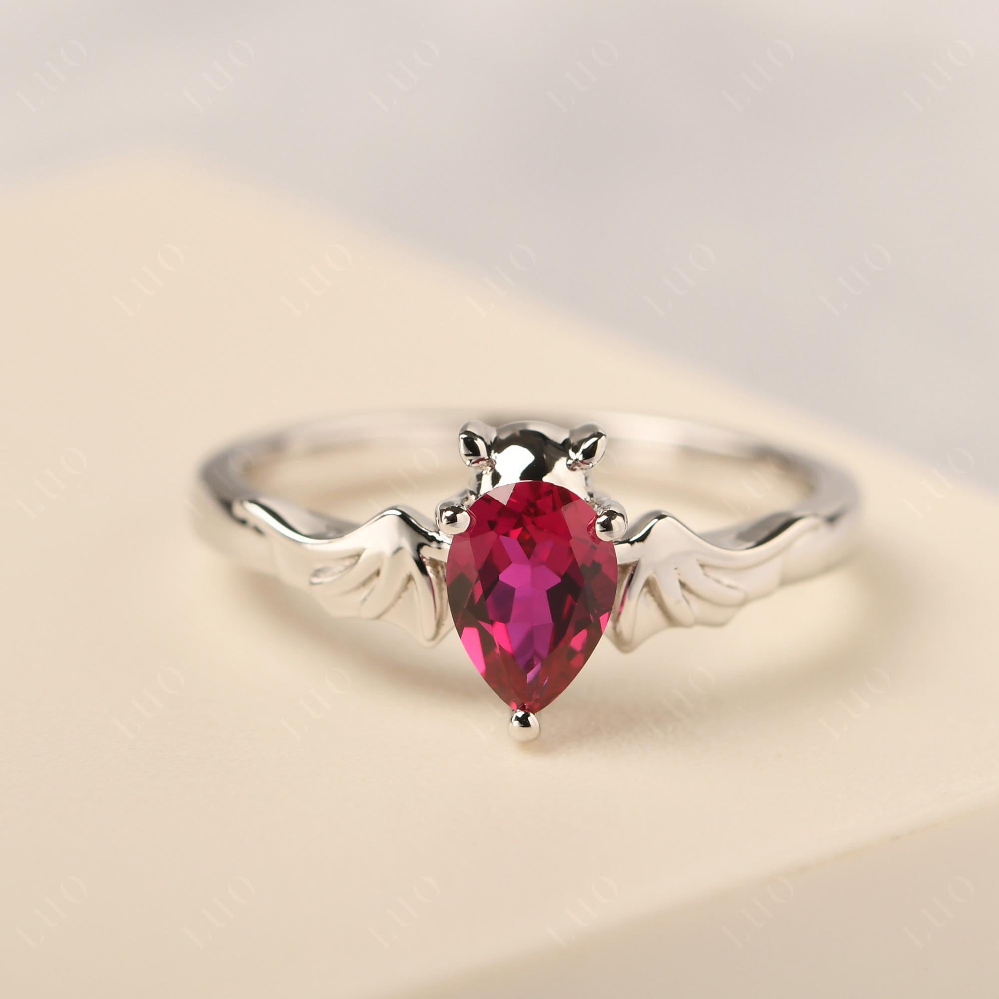 Ruby Bat Ring - LUO Jewelry 