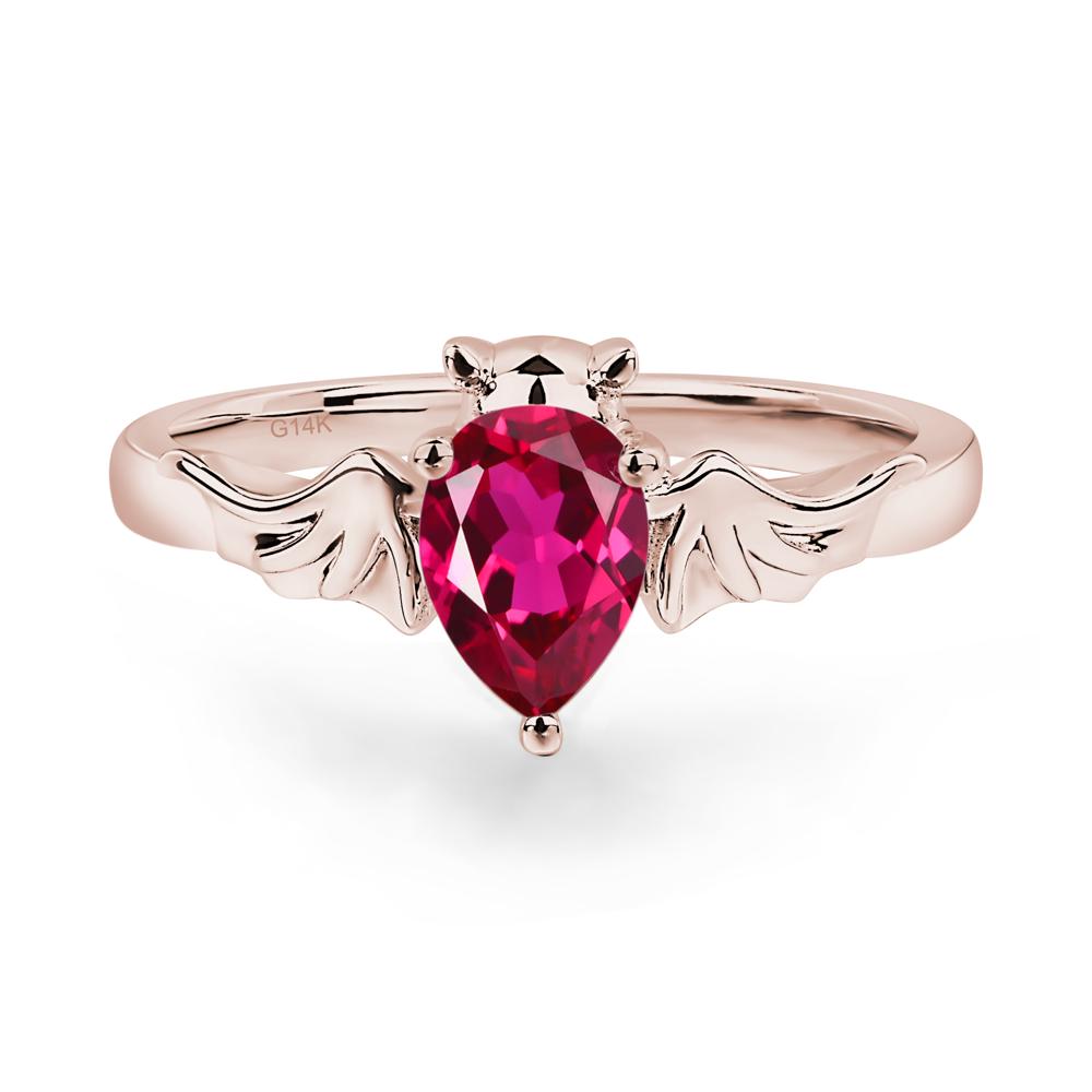 Ruby Bat Ring - LUO Jewelry #metal_14k rose gold