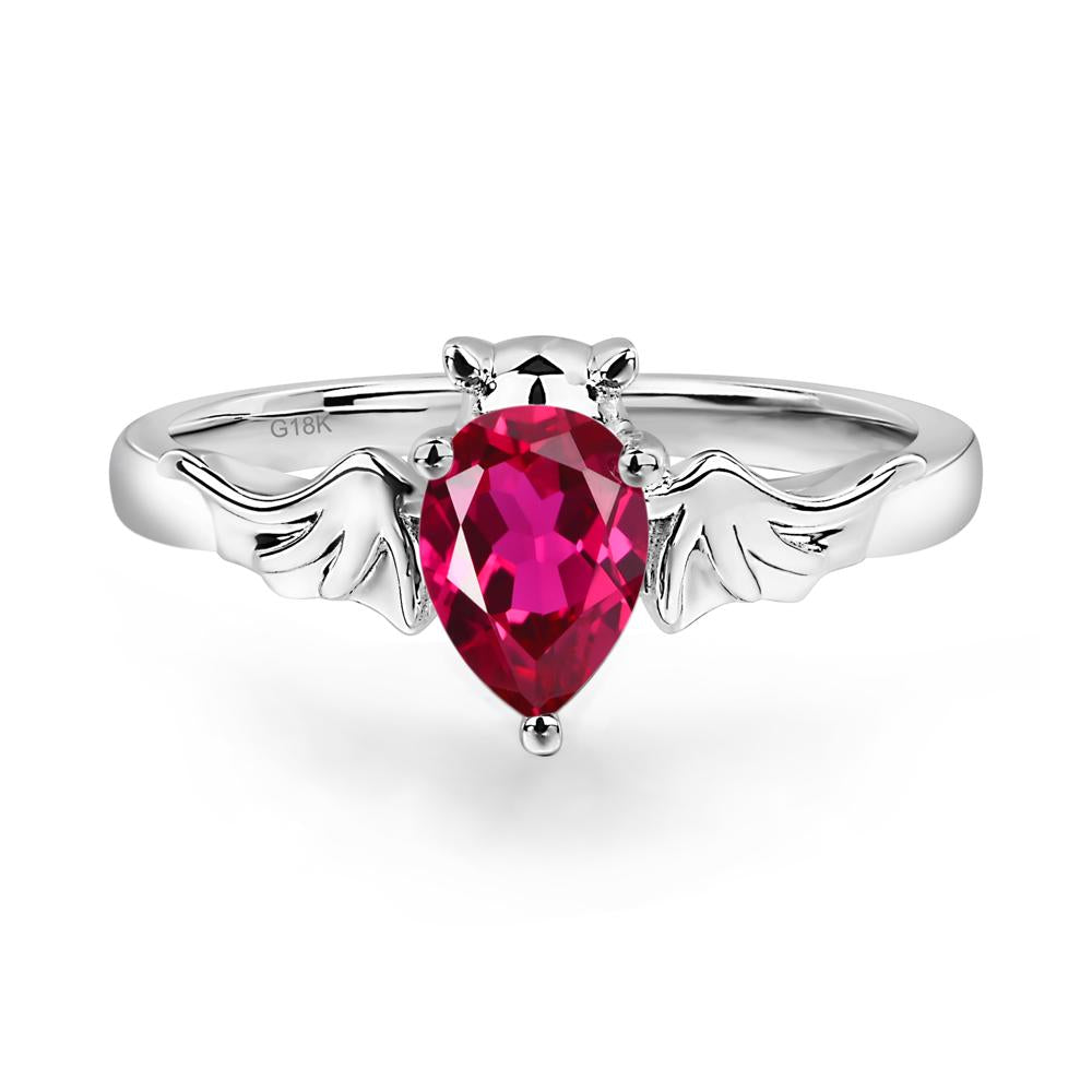 Ruby Bat Ring - LUO Jewelry #metal_18k white gold