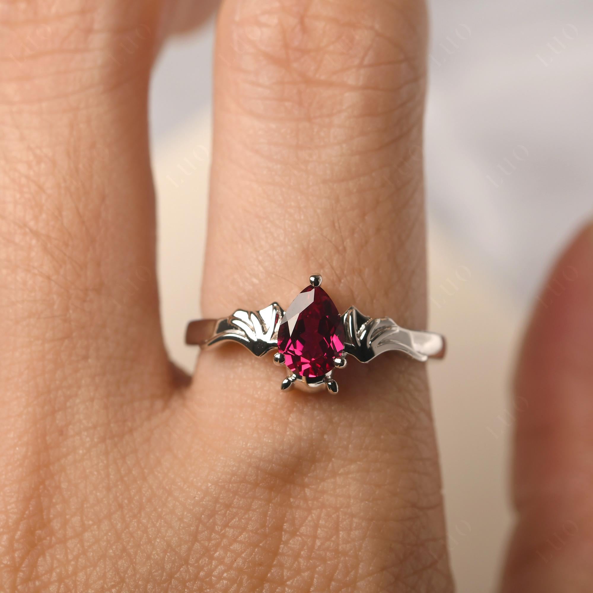 Ruby Bat Ring - LUO Jewelry 