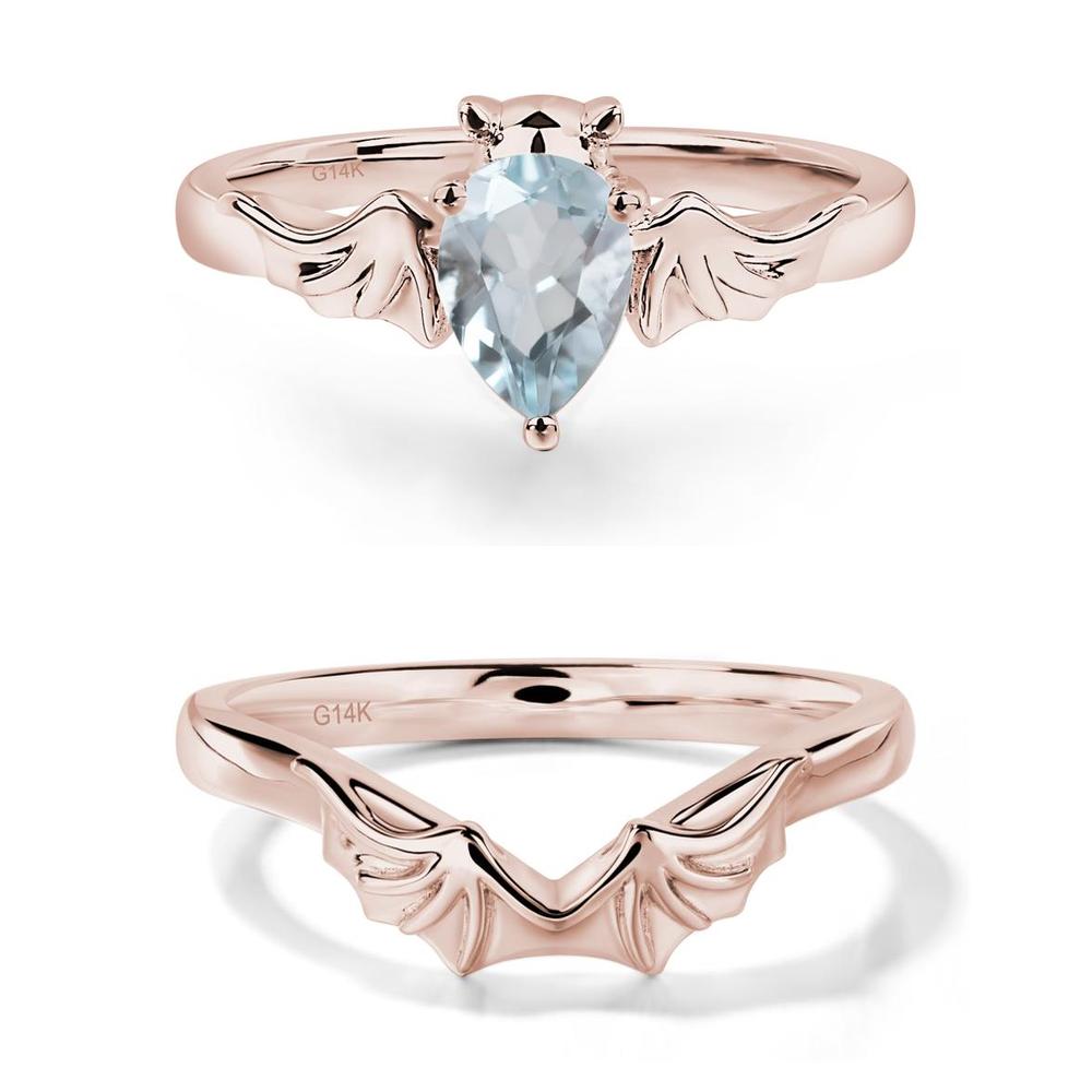 Aquamarine Gothic Promise Ring - LUO Jewelry #metal_xxxxx