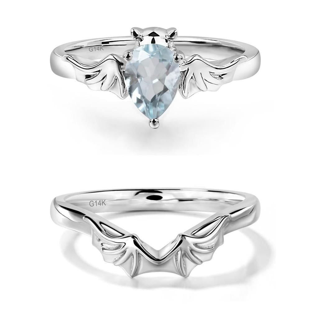 Aquamarine Gothic Promise Ring - LUO Jewelry #metal_xxxxx