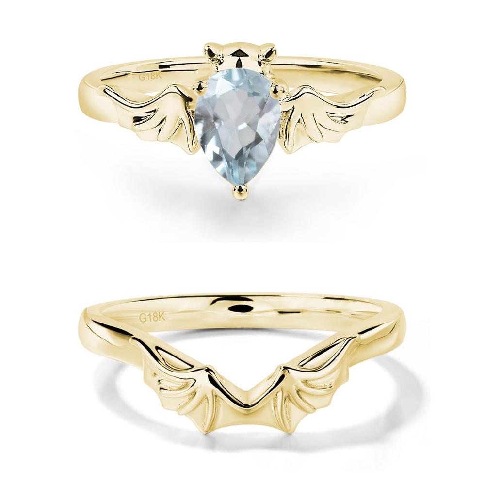 Aquamarine Gothic Promise Ring - LUO Jewelry #metal_xxxxx