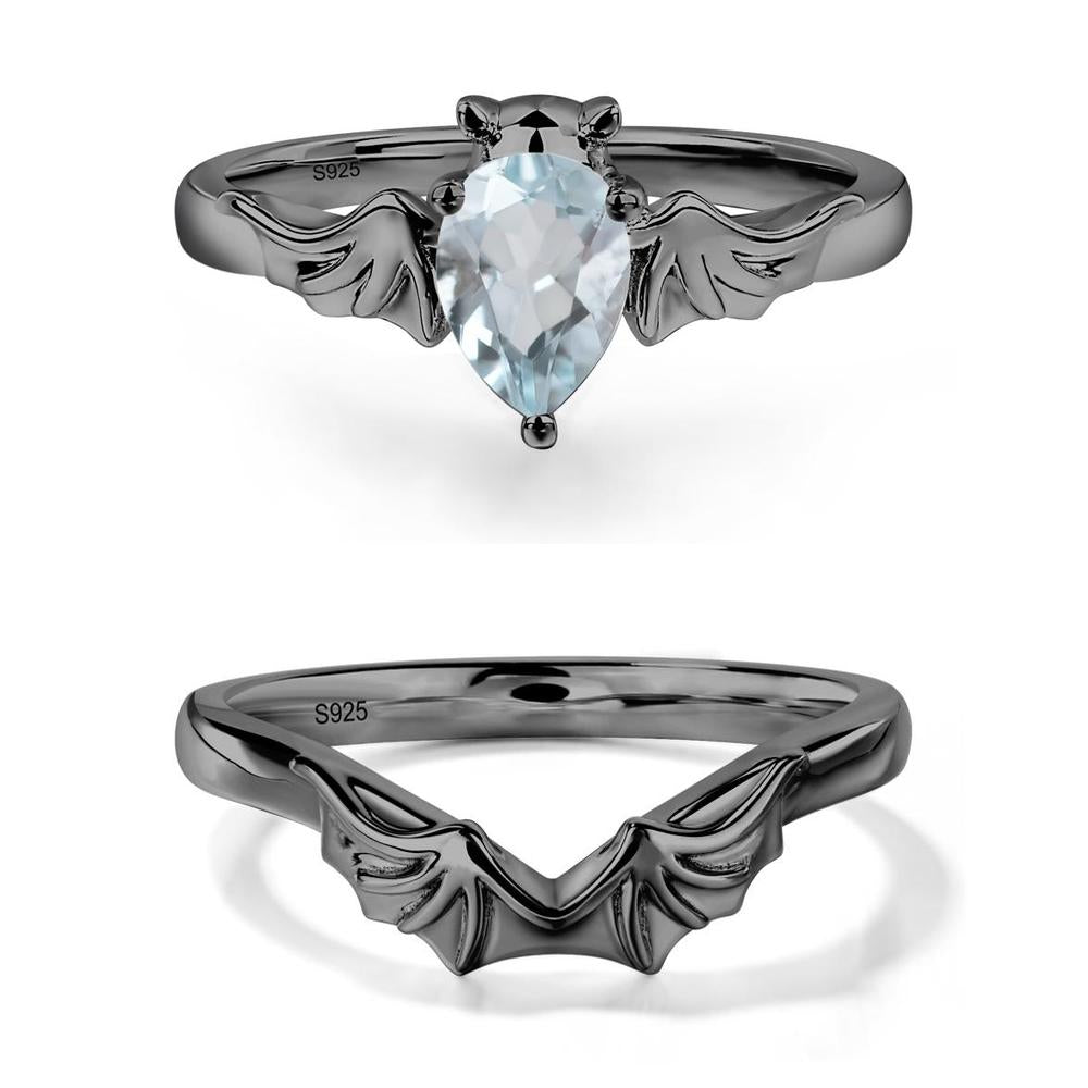 Aquamarine Gothic Promise Ring - LUO Jewelry #metal_xxxxx