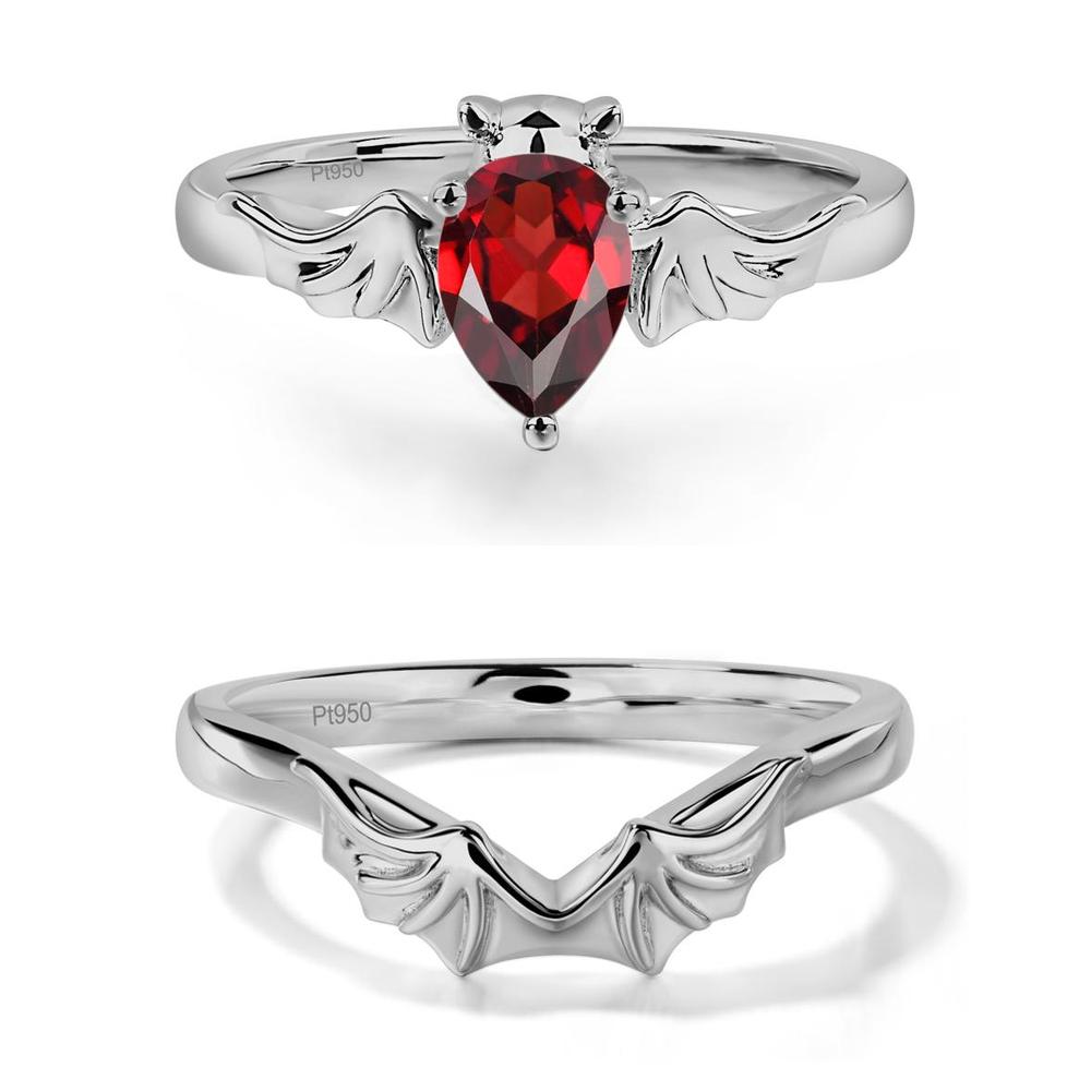 Garnet Bat Ring - LUO Jewelry #metal_xxxxx