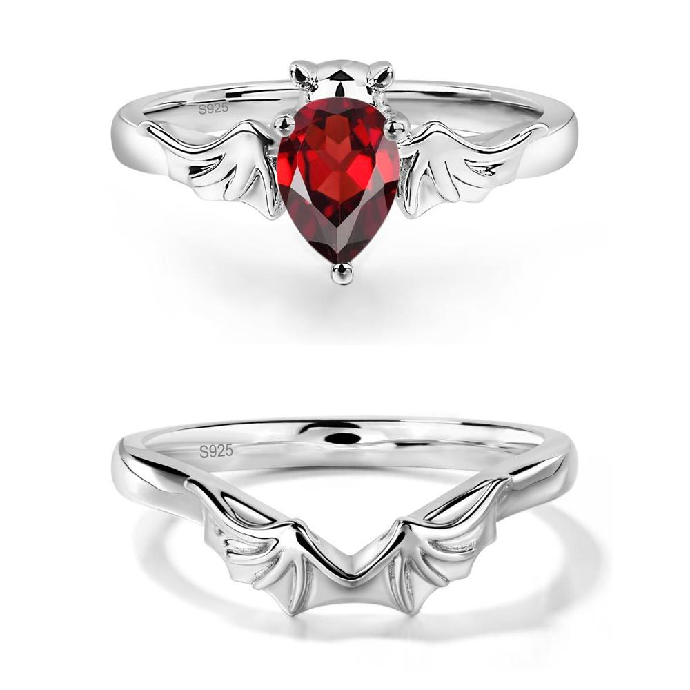 Garnet Bat Ring - LUO Jewelry #metal_xxxxx