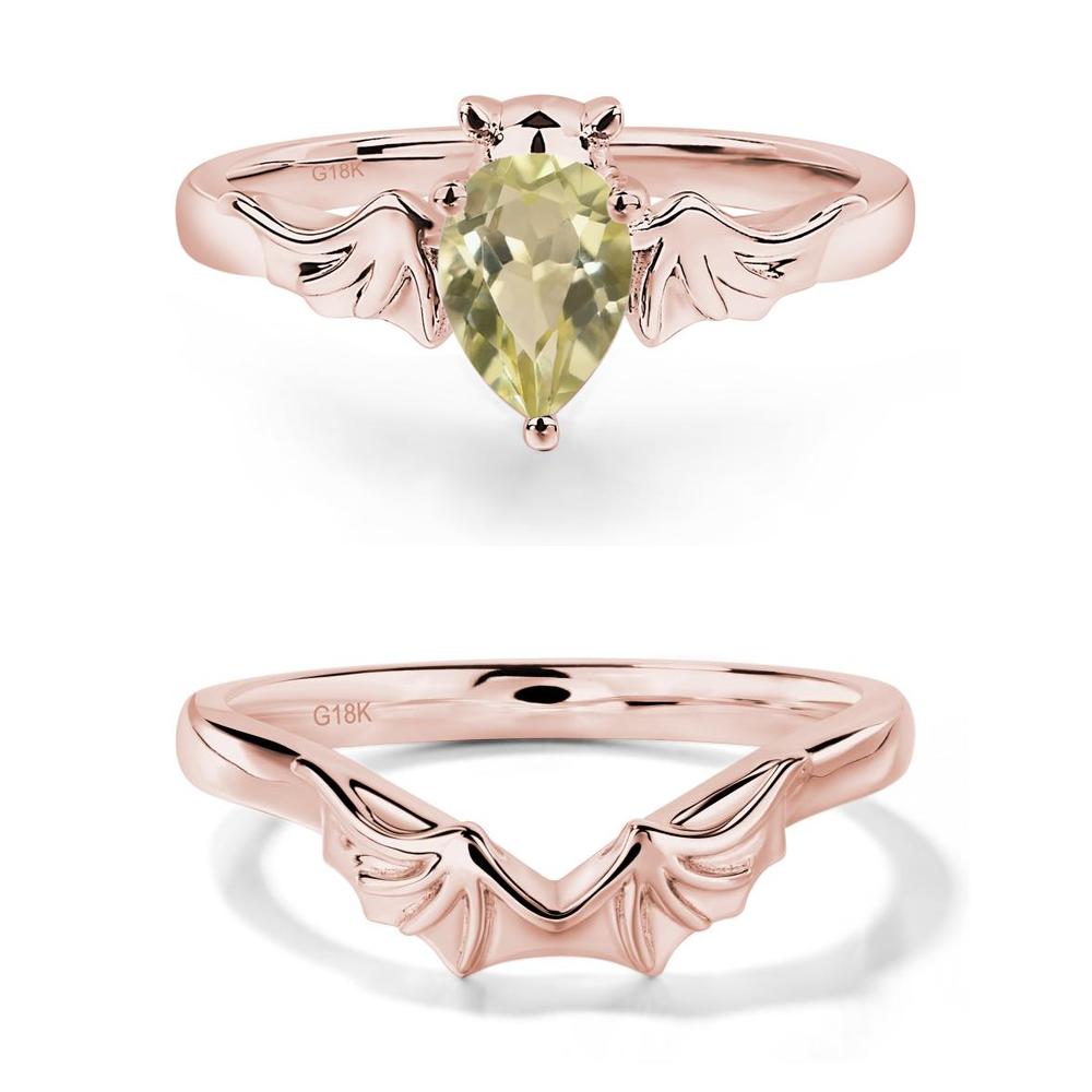 Lemon Quartz Bat Ring - LUO Jewelry #metal_xxxxx