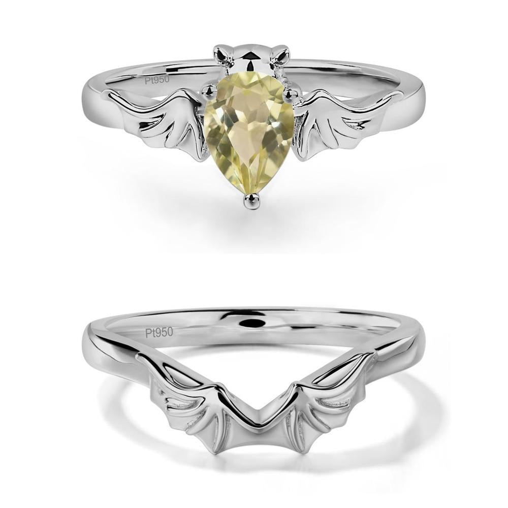 Lemon Quartz Bat Ring - LUO Jewelry #metal_xxxxx