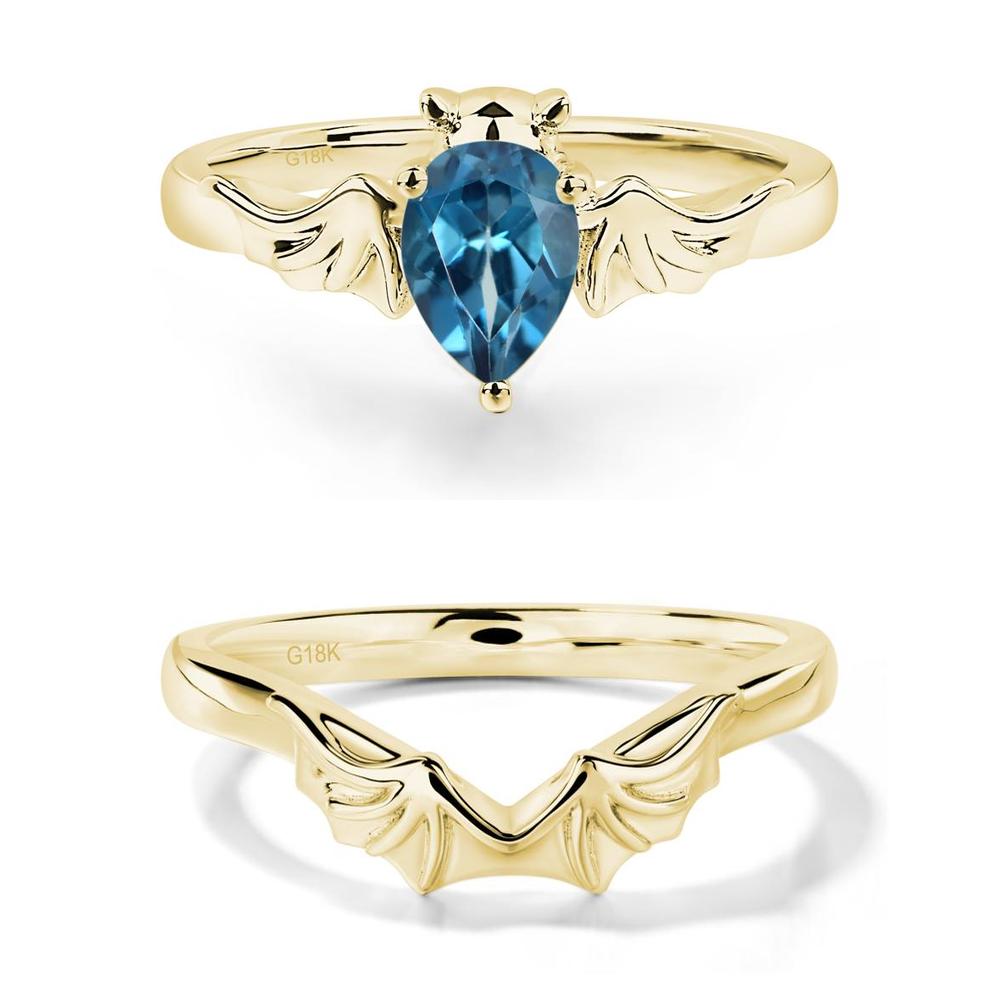 London Blue Topaz Gothic Promise Ring - LUO Jewelry #metal_xxxxx