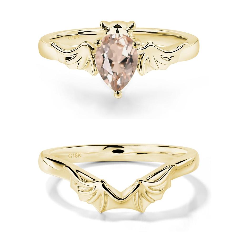 Morganite Bat Engagement Ring - LUO Jewelry #metal_xxxxx