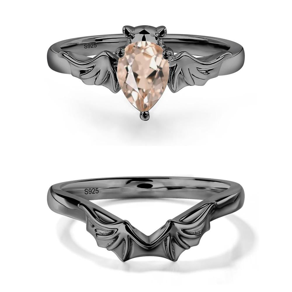 Morganite Bat Engagement Ring - LUO Jewelry #metal_xxxxx