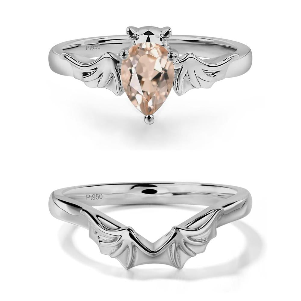 Morganite Bat Engagement Ring - LUO Jewelry #metal_xxxxx