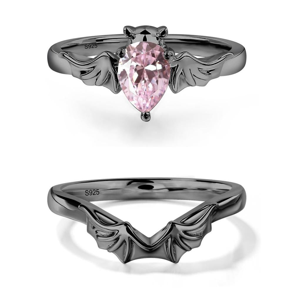 Pink Cubic Zirconia Bat Ring - LUO Jewelry #metal_xxxxx