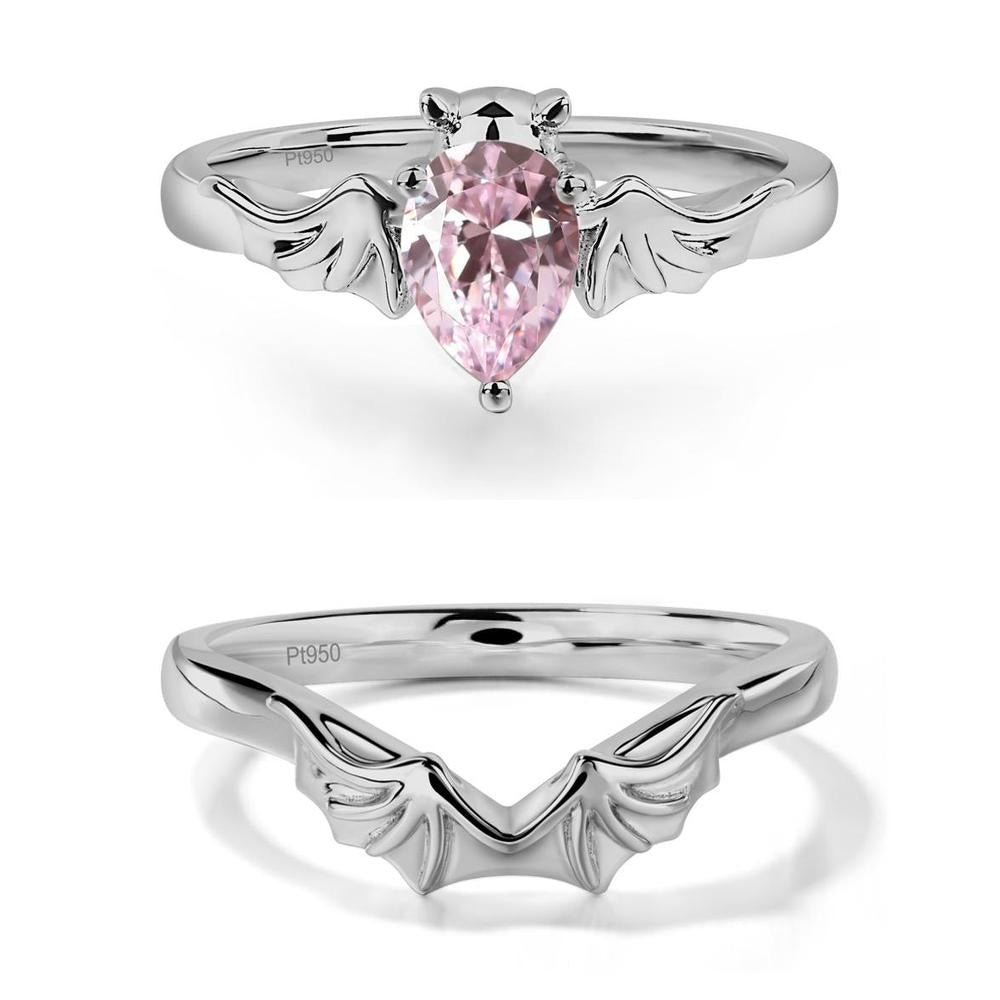 Pink Cubic Zirconia Bat Ring - LUO Jewelry #metal_xxxxx