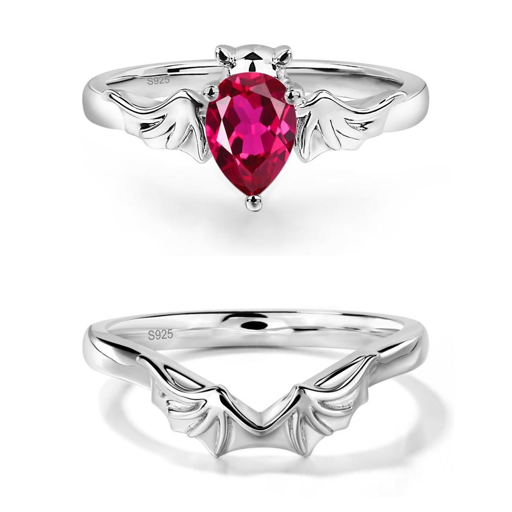 Ruby Bat Ring - LUO Jewelry #metal_xxxxx