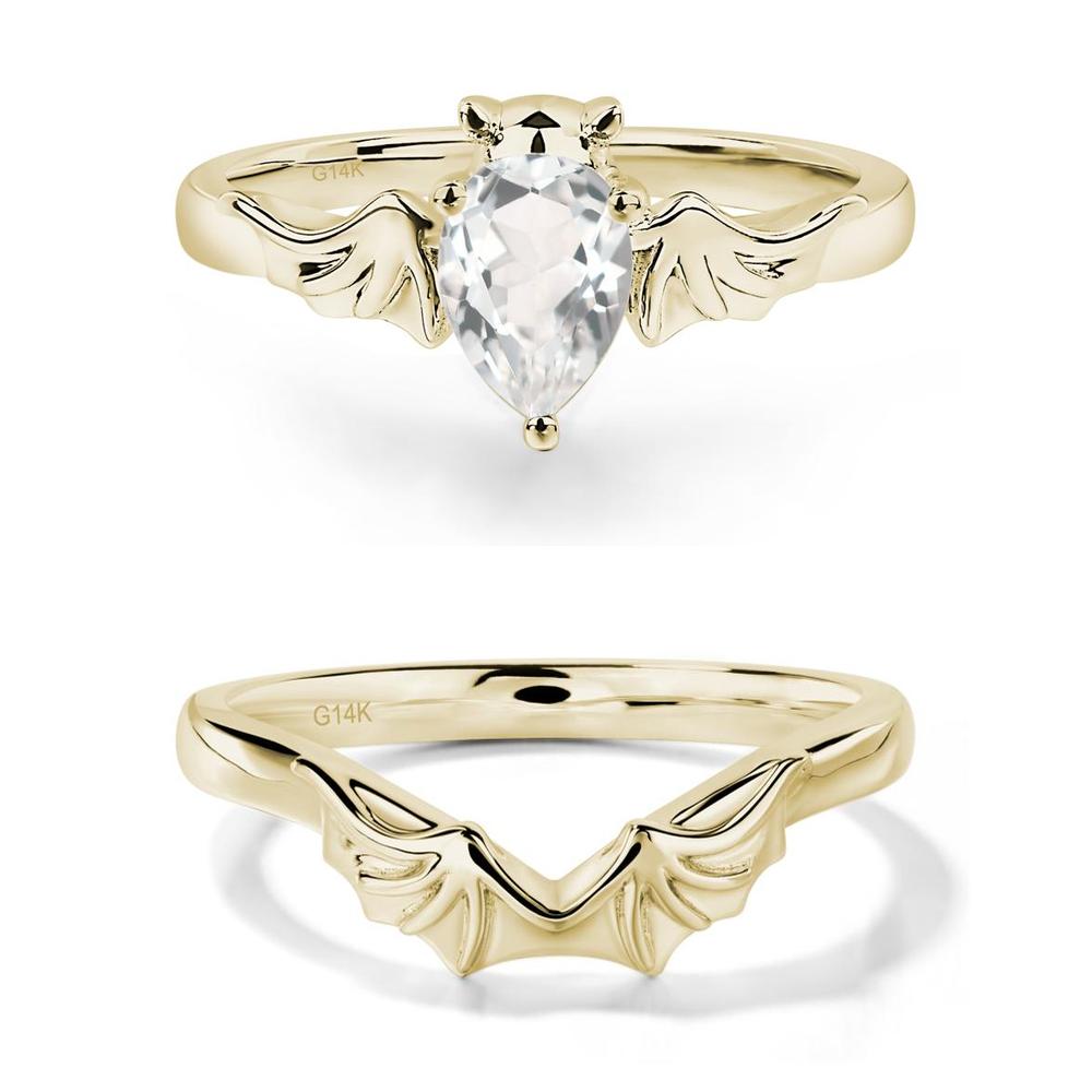 White Topaz Gothic Promise Ring - LUO Jewelry #metal_xxxxx