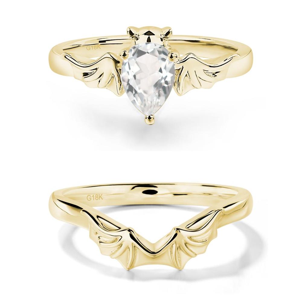 White Topaz Gothic Promise Ring - LUO Jewelry #metal_xxxxx