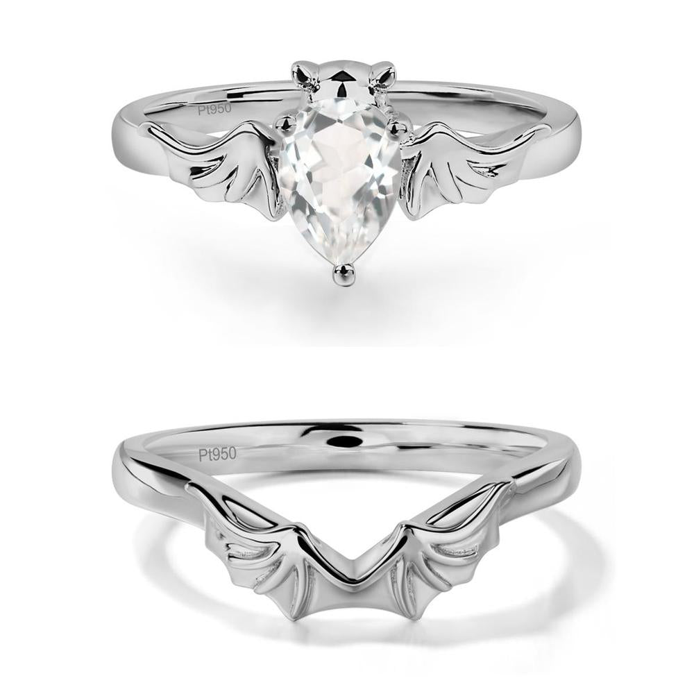 White Topaz Gothic Promise Ring - LUO Jewelry #metal_xxxxx