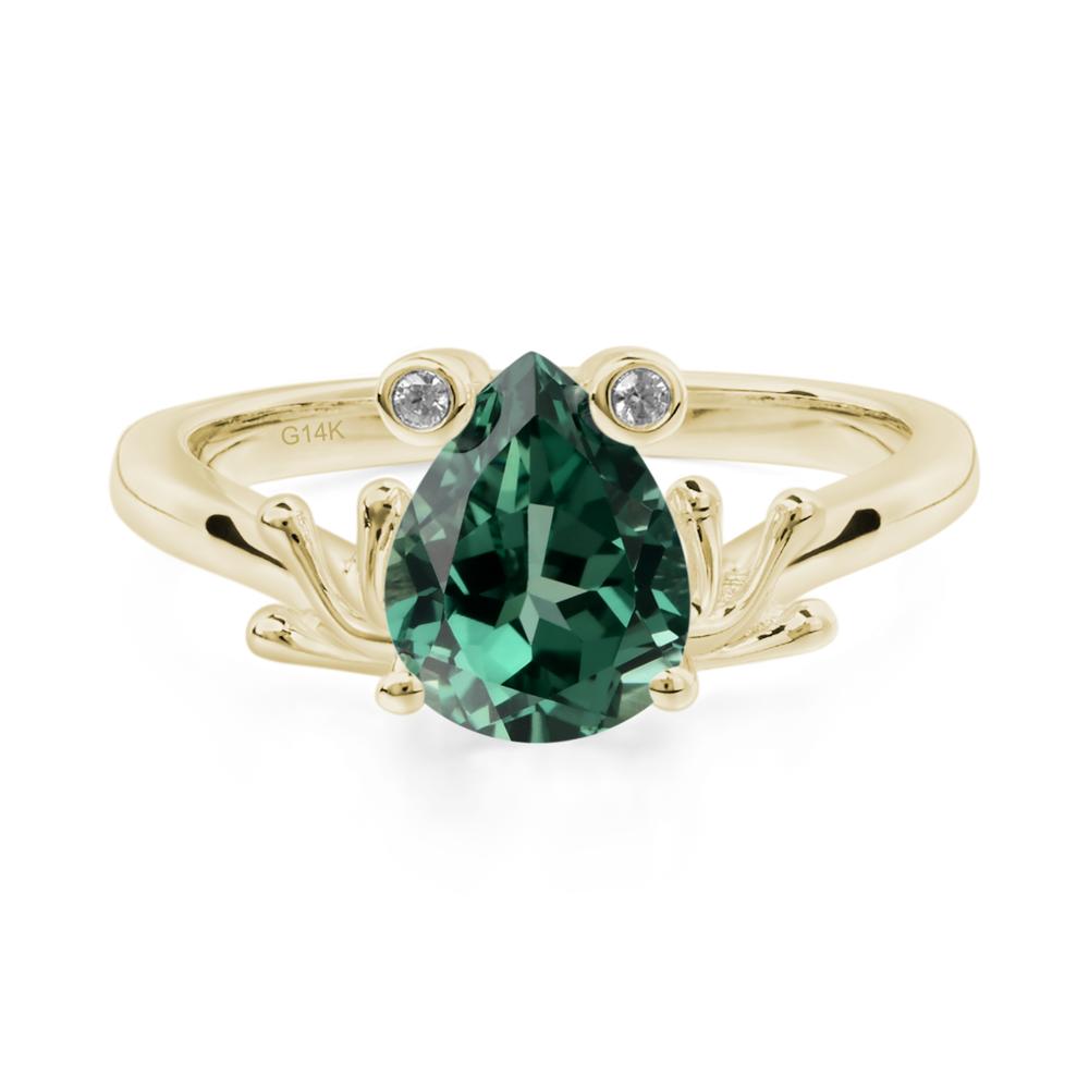 Green Sapphire Frog Ring - LUO Jewelry #metal_14k yellow gold