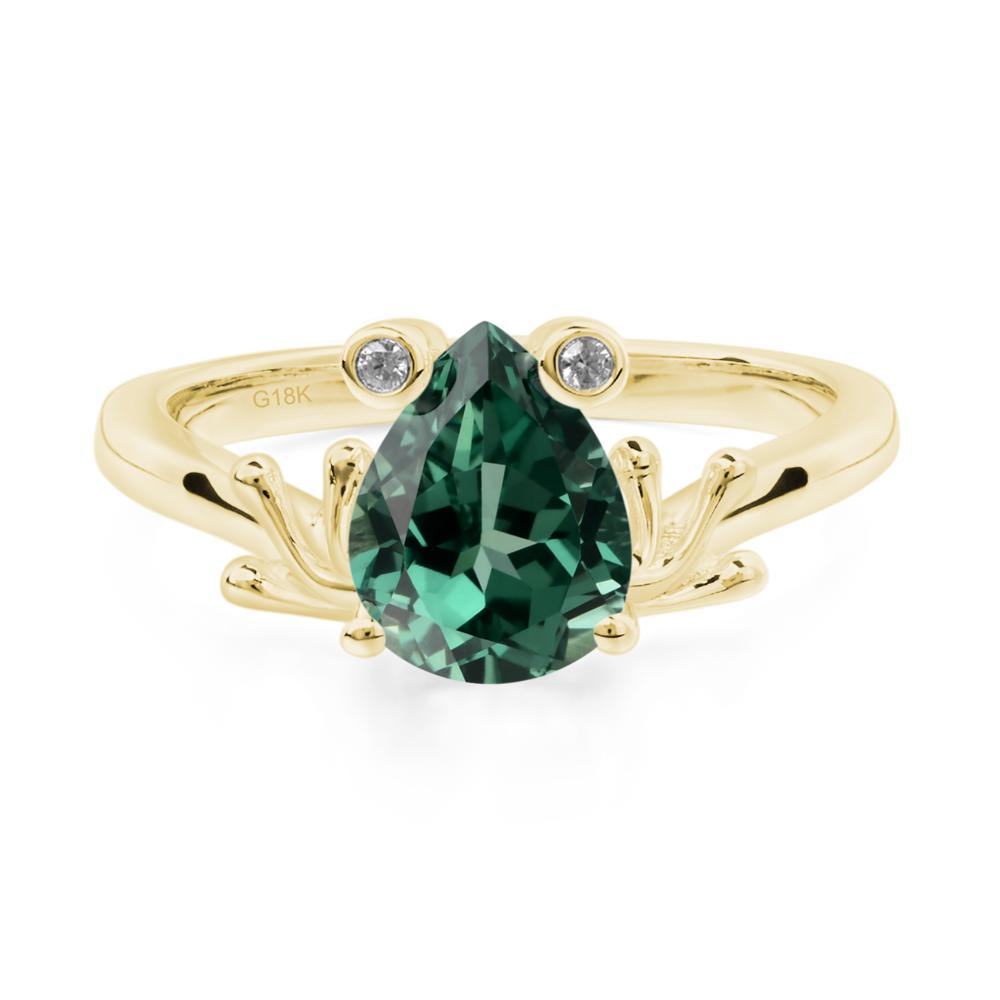 Green Sapphire Frog Ring - LUO Jewelry #metal_18k yellow gold