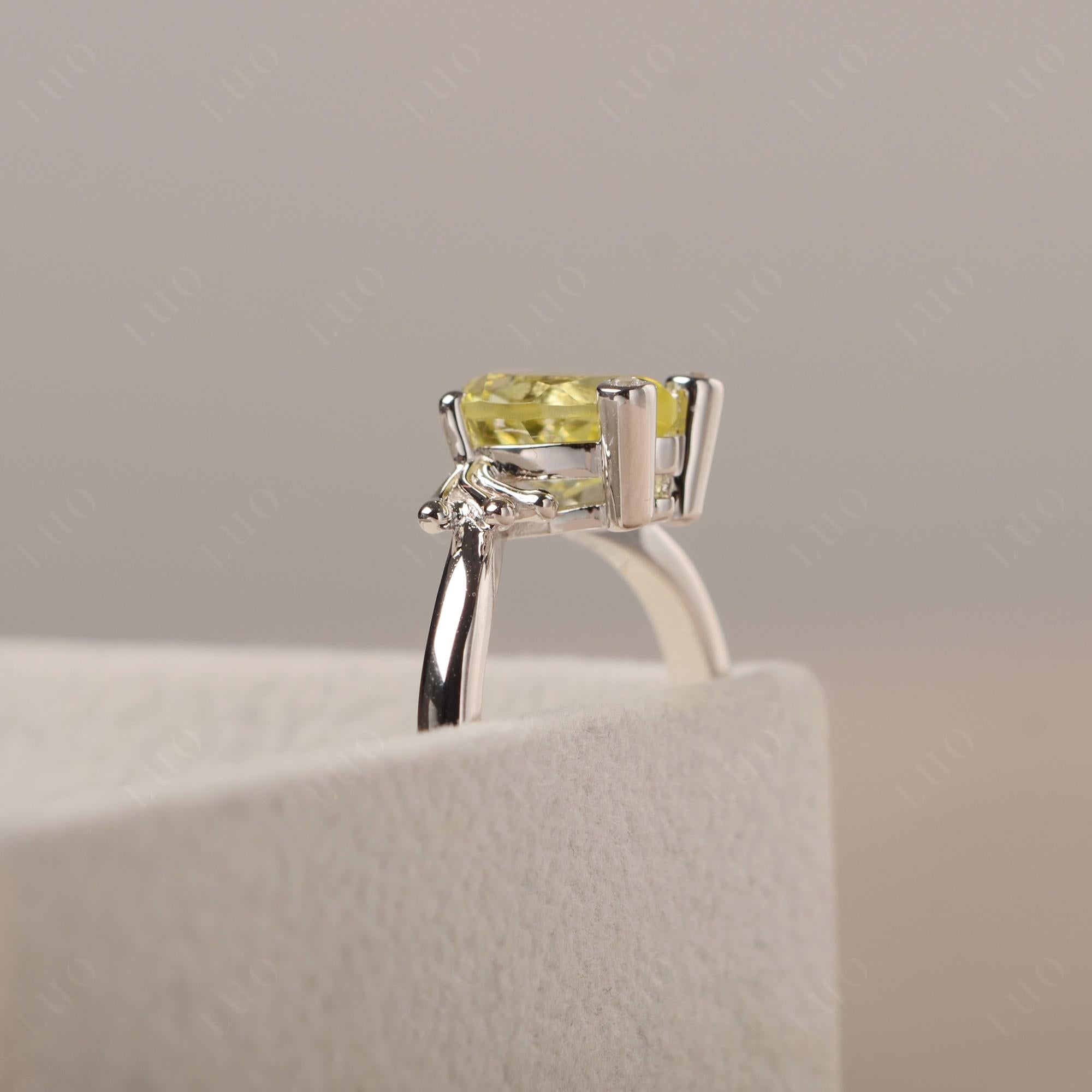 Lemon Quartz Frog Promise Ring - LUO Jewelry 