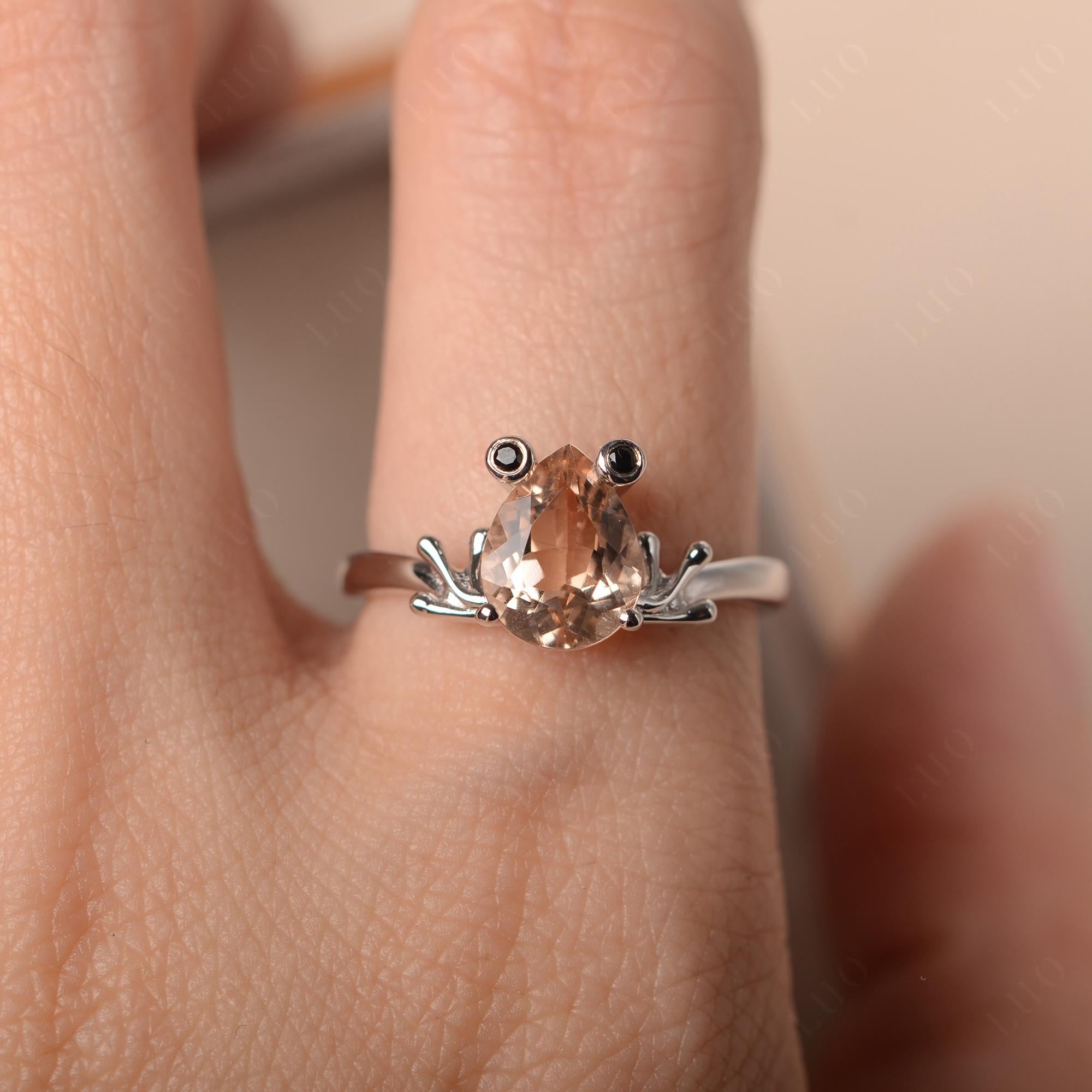 Morganite Frog Ring - LUO Jewelry 