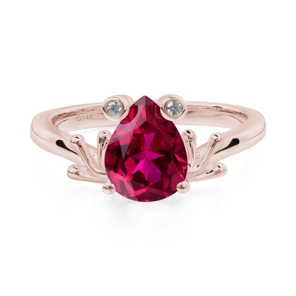 Ruby Frog Promise Ring - LUO Jewelry #metal_14k rose gold