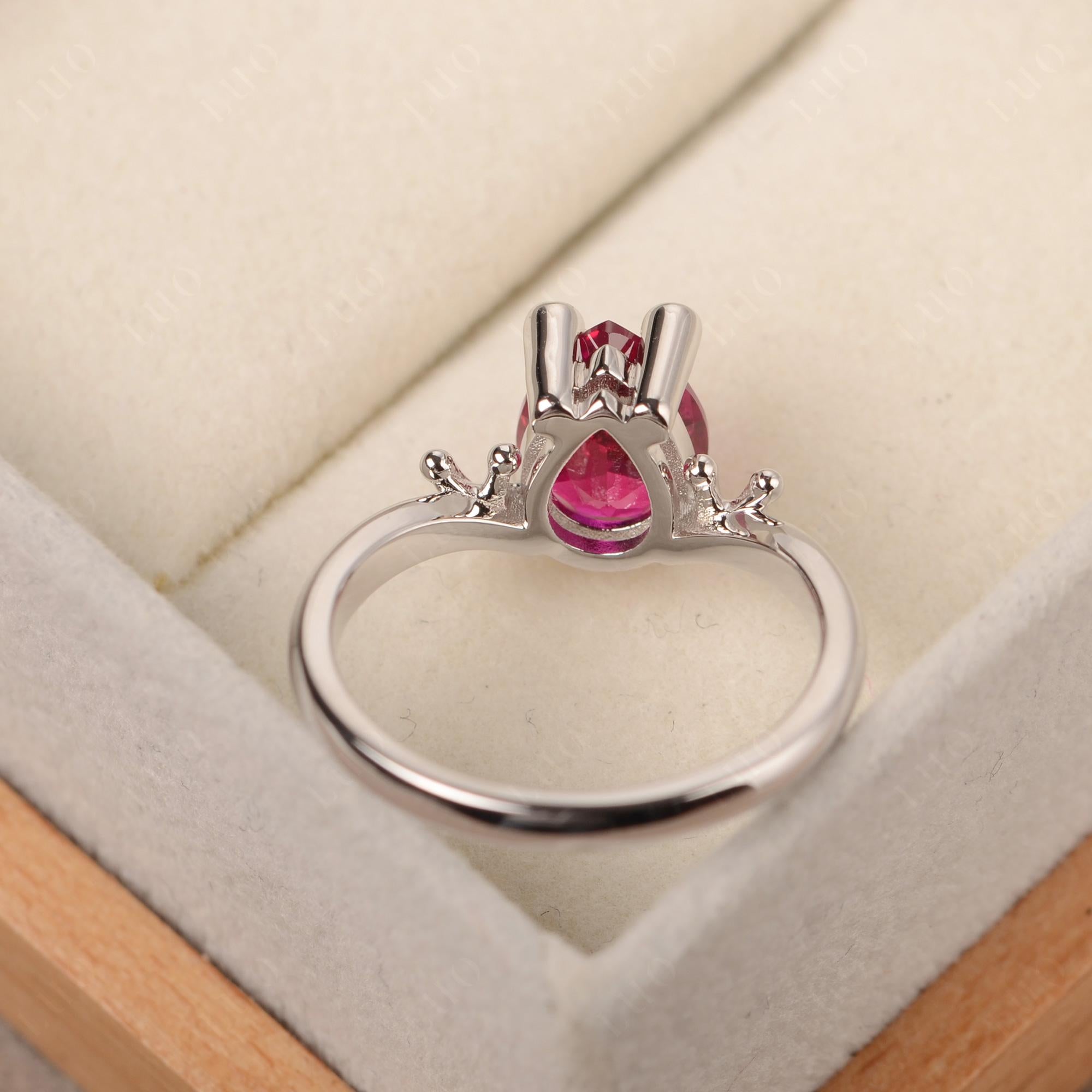 Ruby Frog Promise Ring - LUO Jewelry 