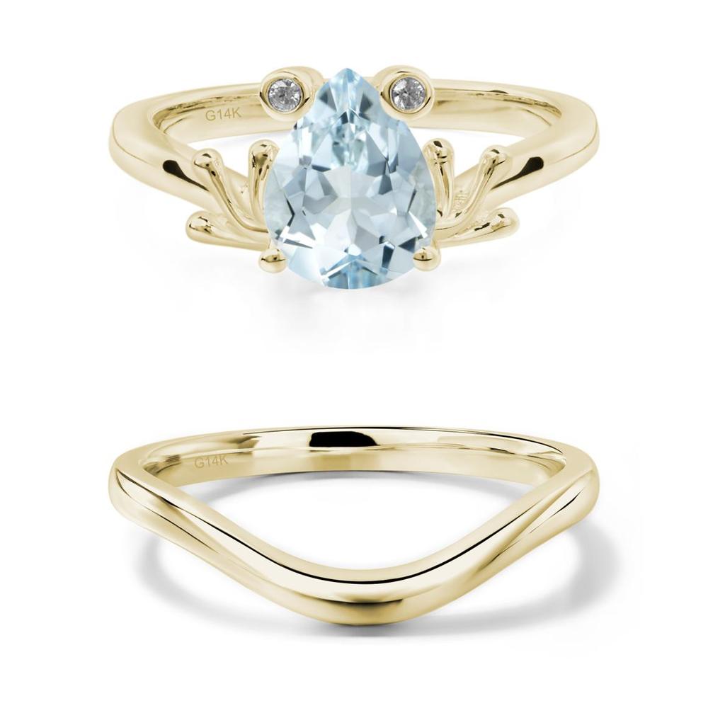 Aquamarine Frog Engagement Ring - LUO Jewelry #metal_xxxxx