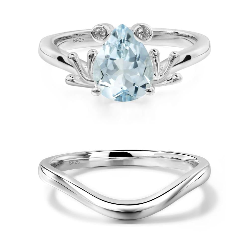 Aquamarine Frog Engagement Ring - LUO Jewelry #metal_xxxxx