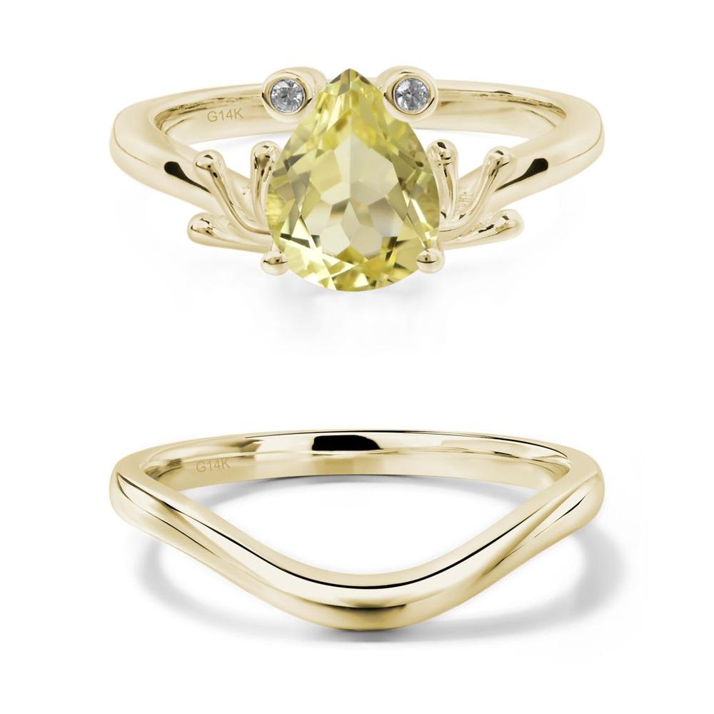 Lemon Quartz Frog Promise Ring - LUO Jewelry #metal_xxxxx