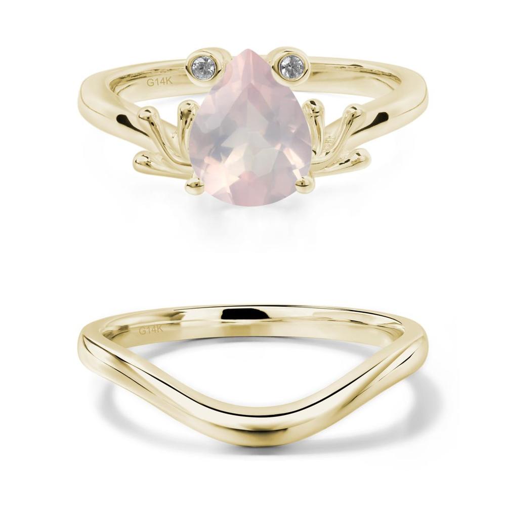 Rose Quartz Frog Engagement Ring - LUO Jewelry #metal_xxxxx