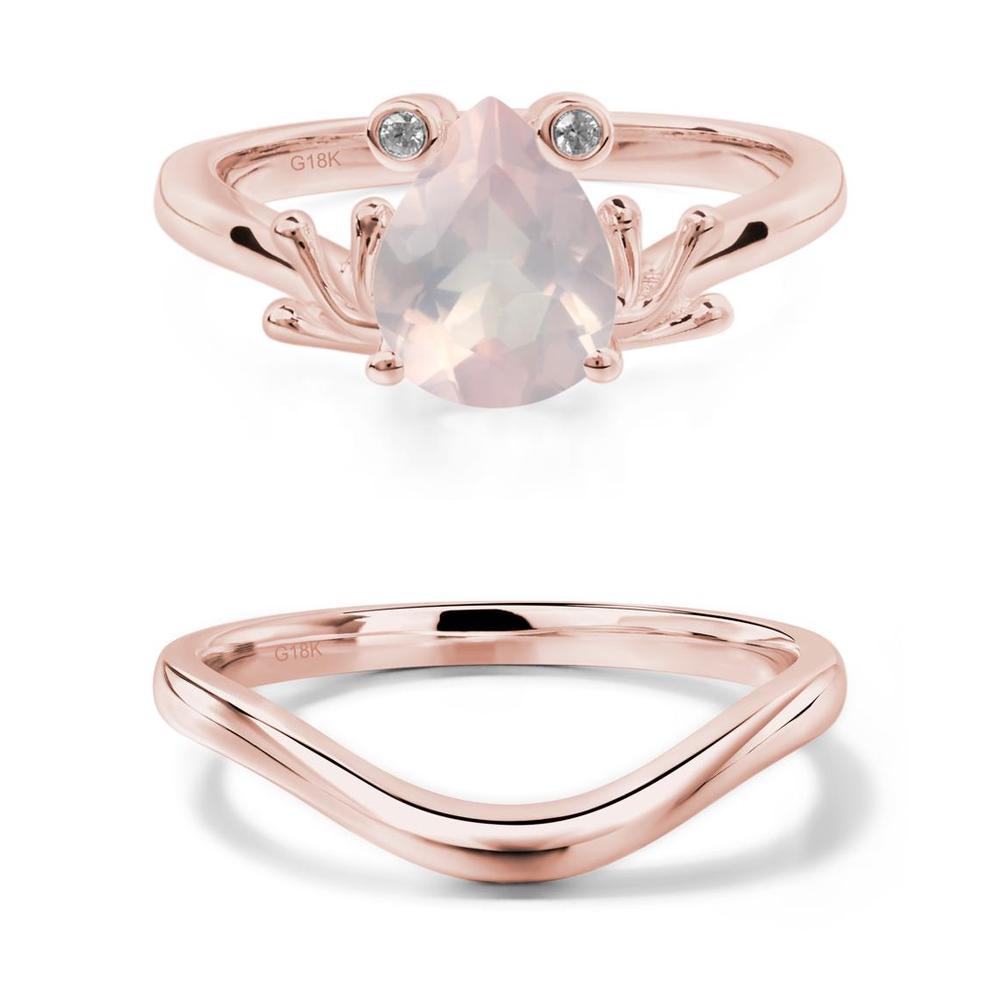 Rose Quartz Frog Engagement Ring - LUO Jewelry #metal_xxxxx