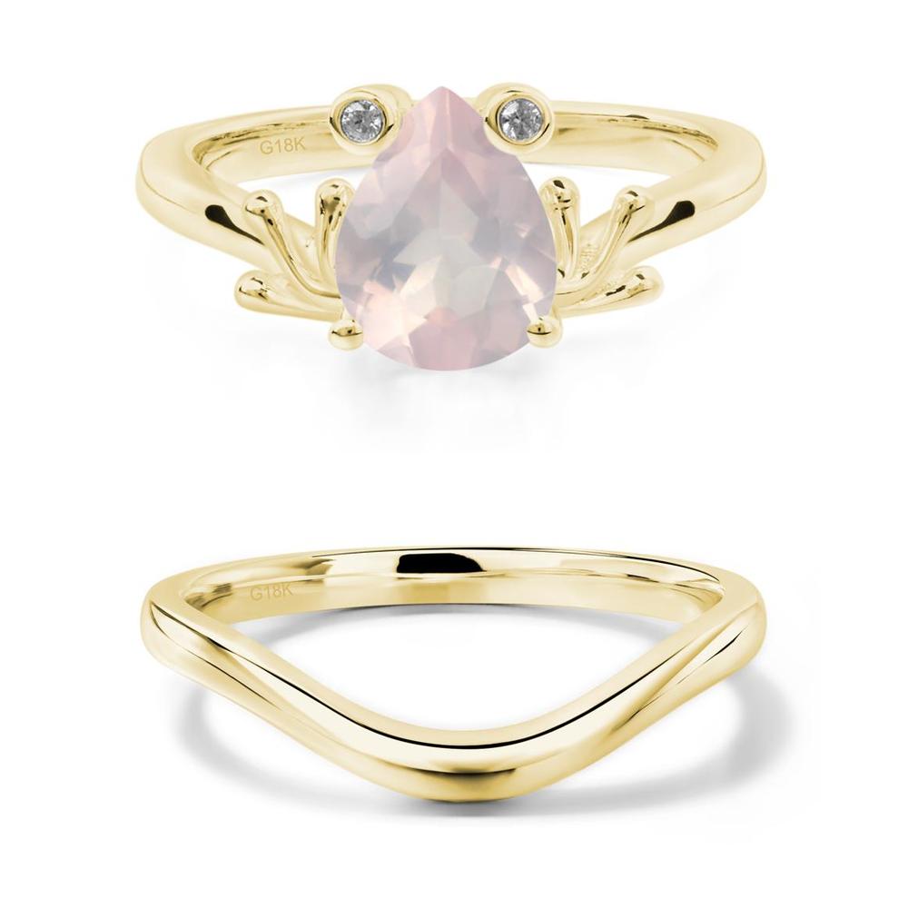 Rose Quartz Frog Engagement Ring - LUO Jewelry #metal_xxxxx