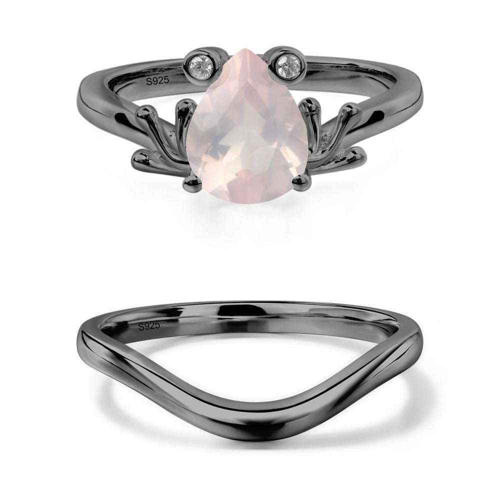 Rose Quartz Frog Engagement Ring - LUO Jewelry #metal_xxxxx