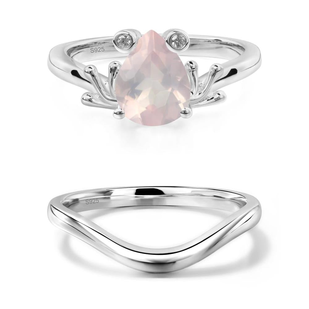 Rose Quartz Frog Engagement Ring - LUO Jewelry #metal_xxxxx