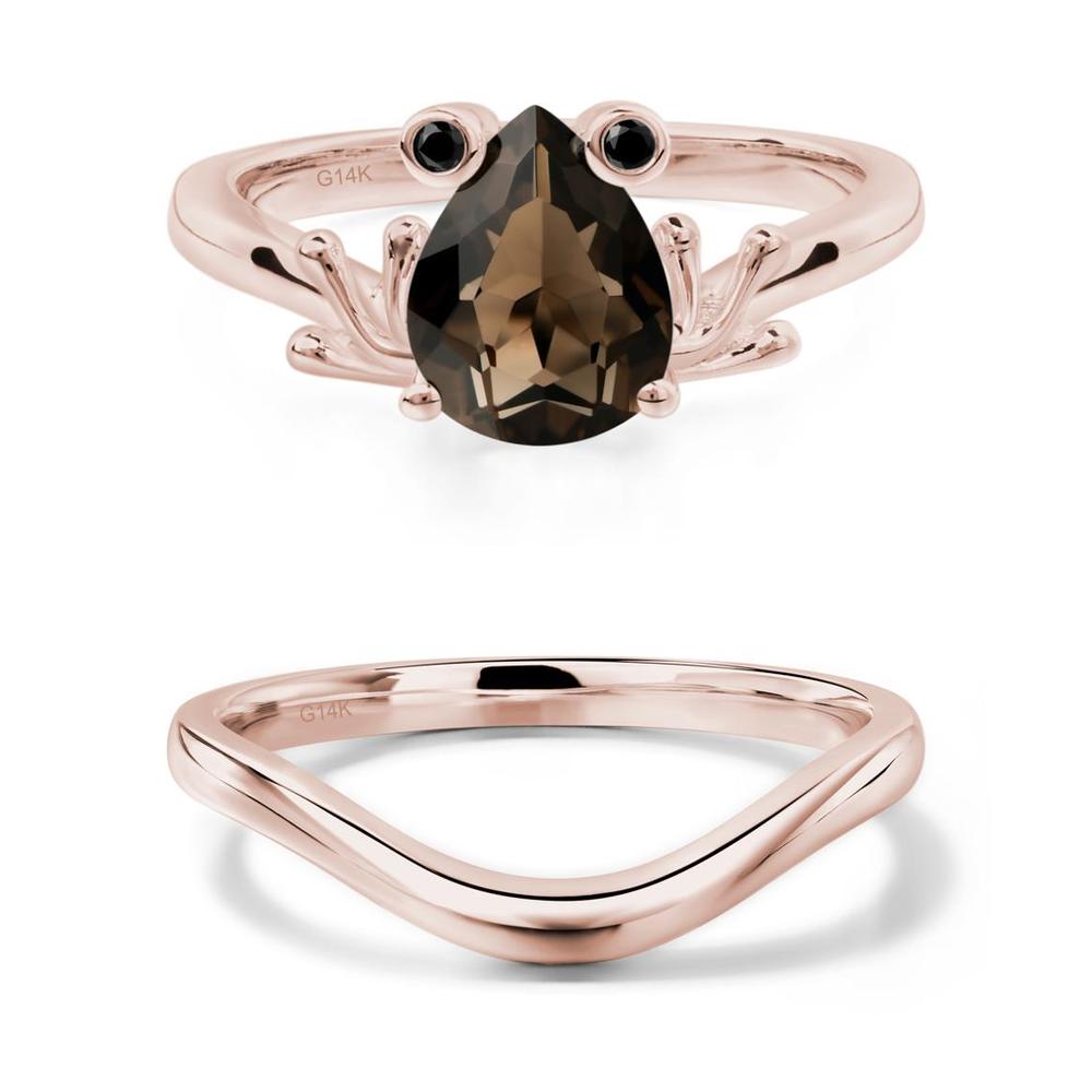 Smoky Quartz Frog Ring - LUO Jewelry #metal_xxxxx