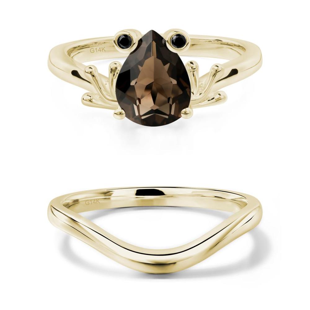 Smoky Quartz Frog Ring - LUO Jewelry #metal_xxxxx