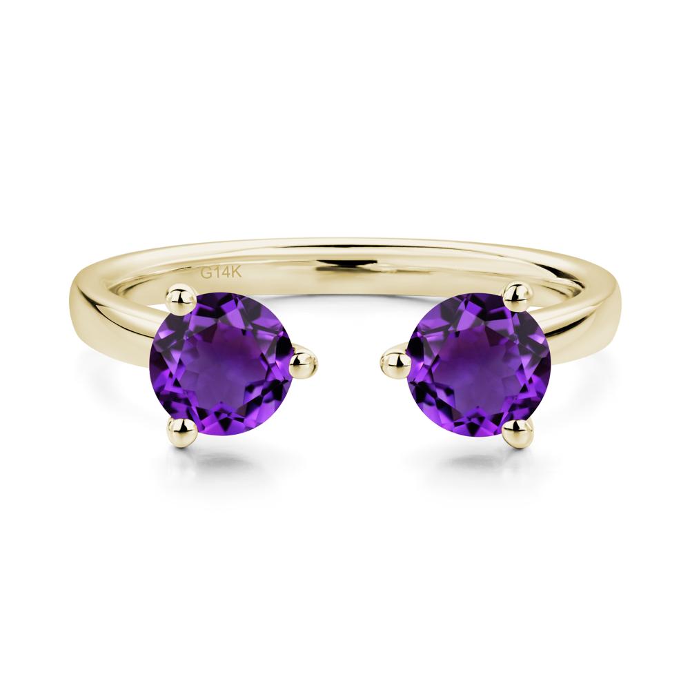 Amethyst Open Toi Et Moi Ring | LUO Jewelry #metal_14k yellow gold