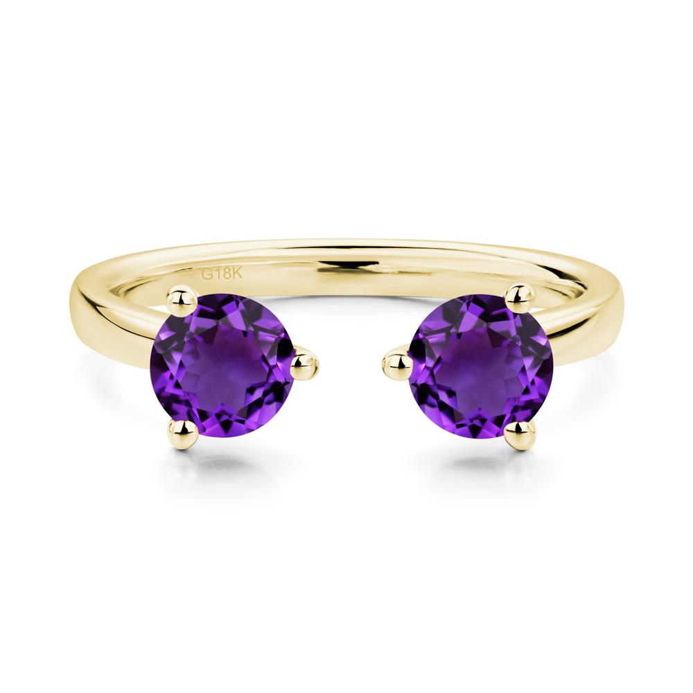 Amethyst Open Toi Et Moi Ring | LUO Jewelry #metal_18k yellow gold